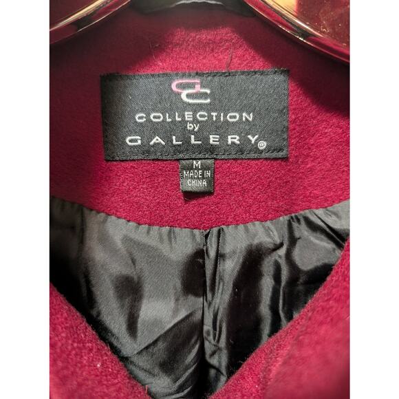 COLLECTION BY GALLERY Red Women's M Lined Peacoat Coat Jacket 100% Wool - Picture 5 of 10